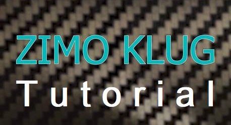 Titel ZIMO KLUG mit Untertitel Tutorial vor gemustertem Hintergrund